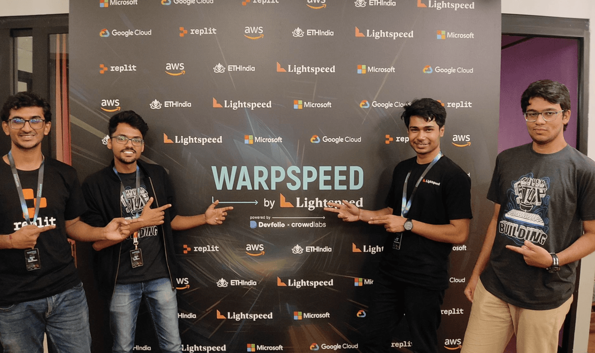 Team LossPerEpoch after winning 2nd Prize at the Warpspeed Gen AI Hackathon'23